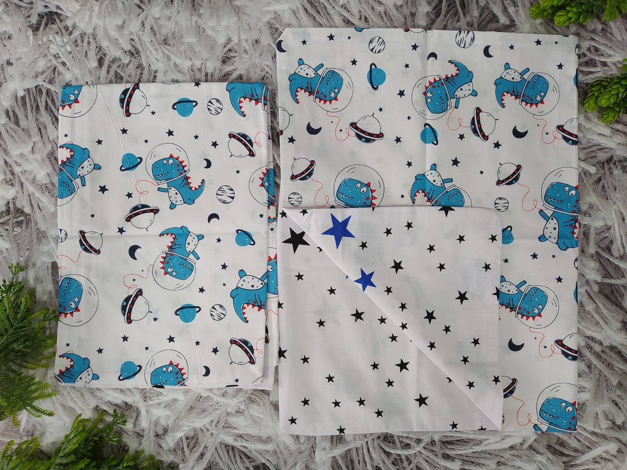 

Наволочки на детские подушки размер 40х60 см хлопок двусторонние Н-230, Разные цвета