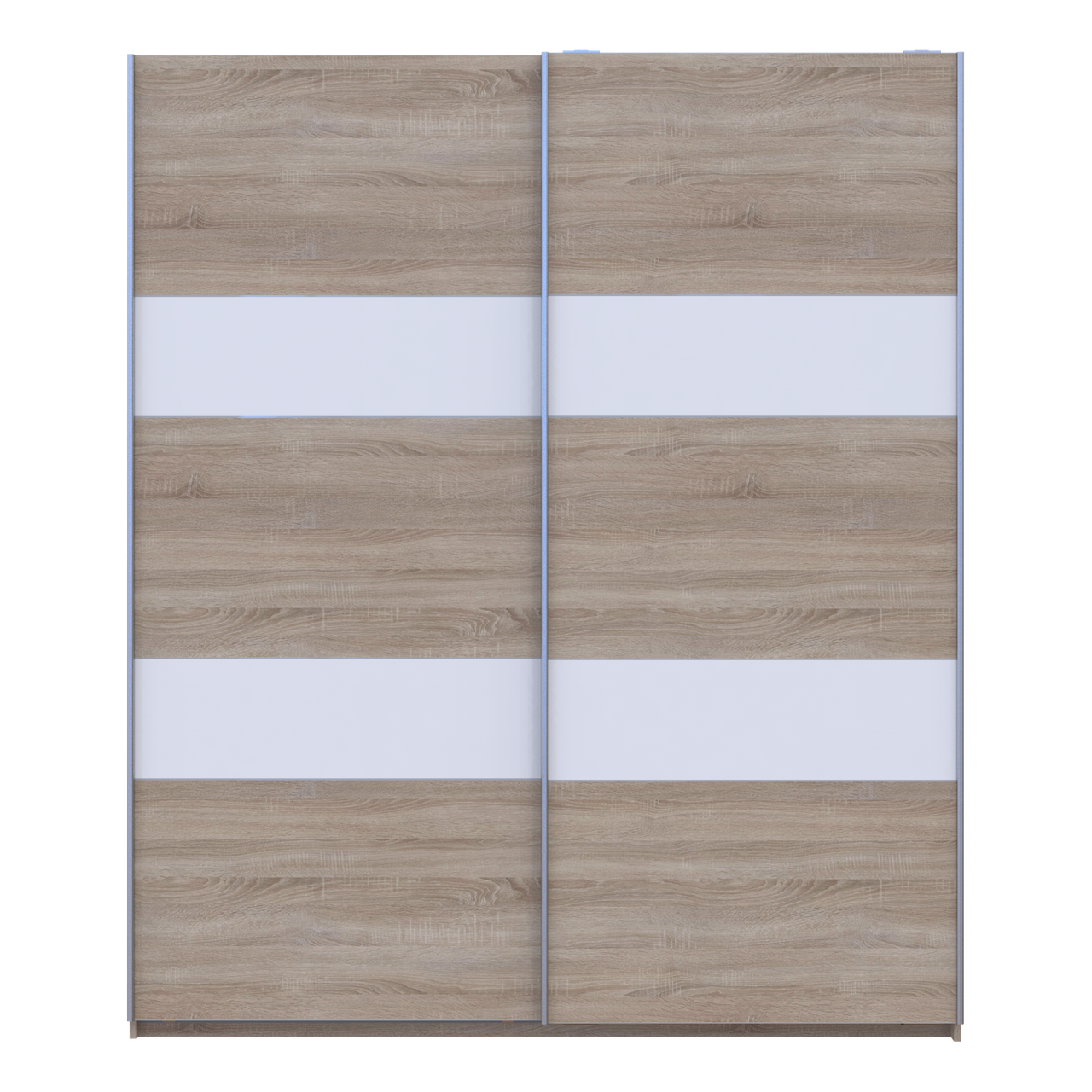 Шафа купе Doros L-Caiser Дуб сонома вставки Білий 2 ДСП 180х60х213 (65789455) 5