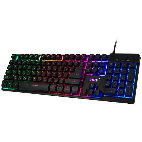 

Игровая USB клавиатура с подсветкой для ПК, UKC ZYG 800, Черный