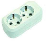 

Колодка 2 гнізда з заземленням makel