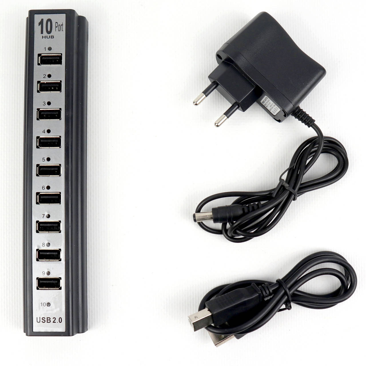 

Разветвитель USB hub на 10 портов с внешним питанием