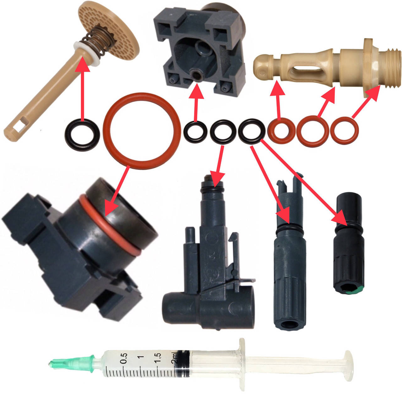 

Ремкомплект прокладок для обслуживания кофемашины Saeco Magic/Royal/Vienna/Trevi