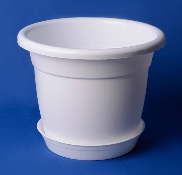 

Цветочный горшок с подставкой 4л (белый)