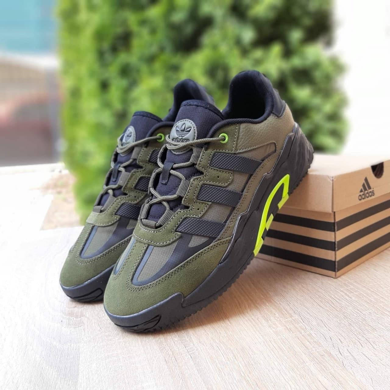 

Чоловічі кросівки Adidas Niteball Хакі з чорним, Хаки