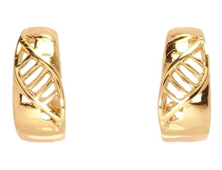 

Серьги Xuping Позолота 18K колечки "Узор листики"