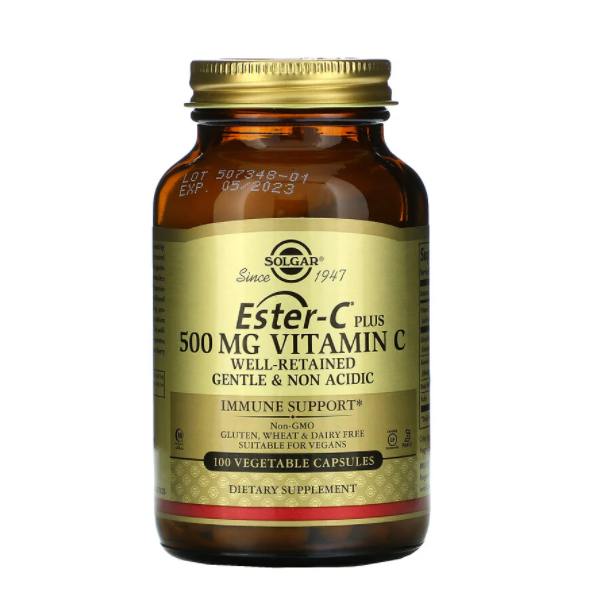 

Витамин С Ester-C Plus, Solgar, 500 мг, 100 капсул (SOL-01039)