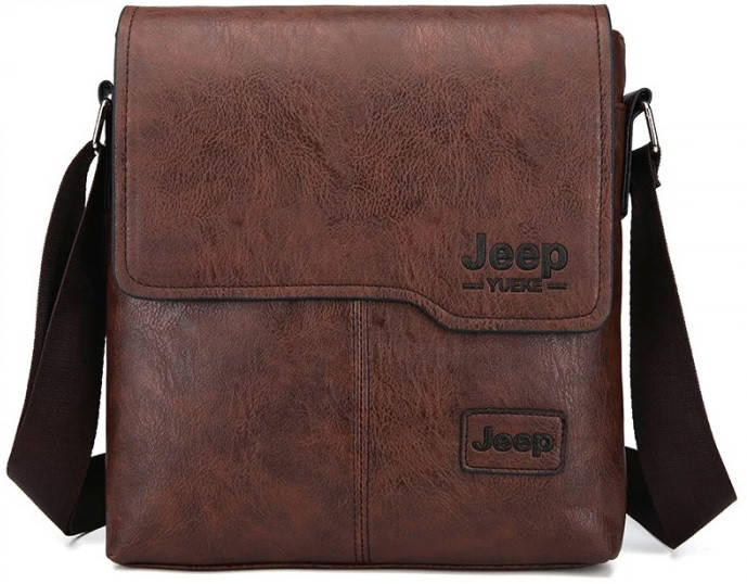 

Сумка мужская через плечо Jeep 7940, коричневая, Коричневый
