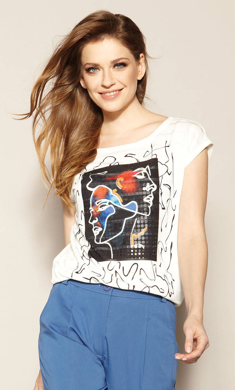 

Zaps блуза Bambina молочного цвета, коллекция весна-лето 2021. L, Молочный