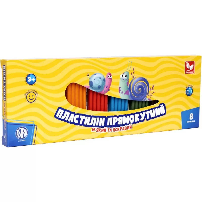 

Пластилін восковий Школярик 8 кольорів, 176 г, Разные цвета