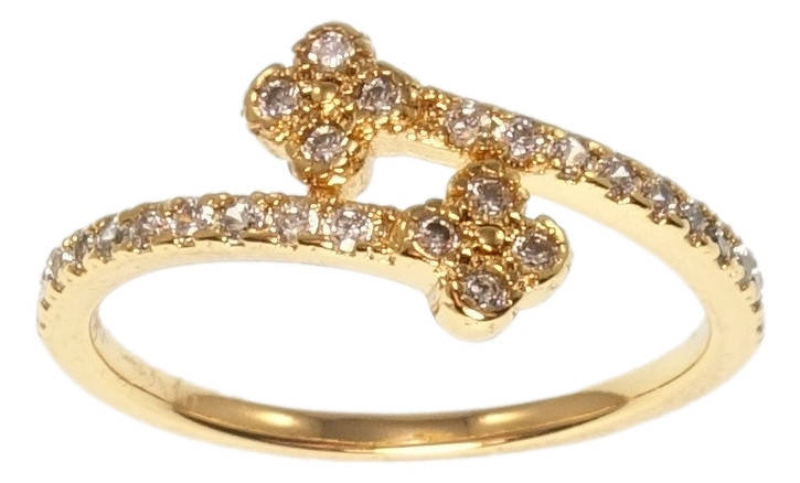 

Кольцо Xuping Позолота 18K "Два цветочка" р.15.5,16,16.5,17,17.5