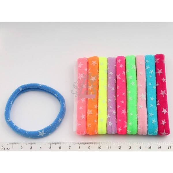

Резинки нейлон большие цветные со звёздами