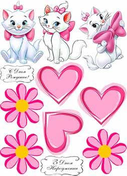 

Вафельная картинка Кошечка Мари А4