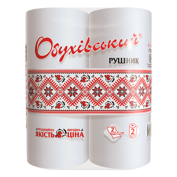 

Рушник кух.Обухівський білий (2шт/уп) (24)