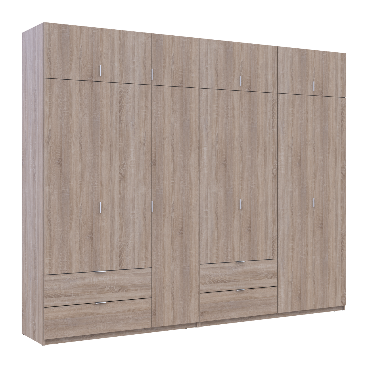 Розпашна Шафа для одягу Doros Лукас Дуб сонома 3+4 ДСП 295х50х240 (42005123) 6