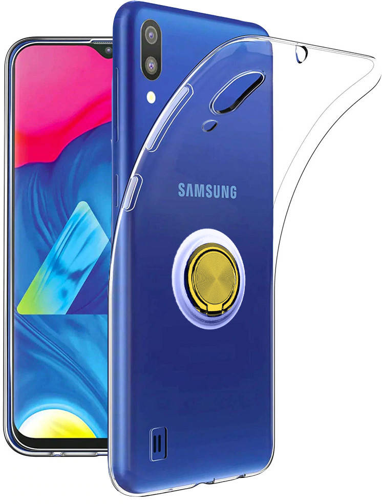 

Прозрачный чехол с кольцом Samsung Galaxy A10 A105 Золотой