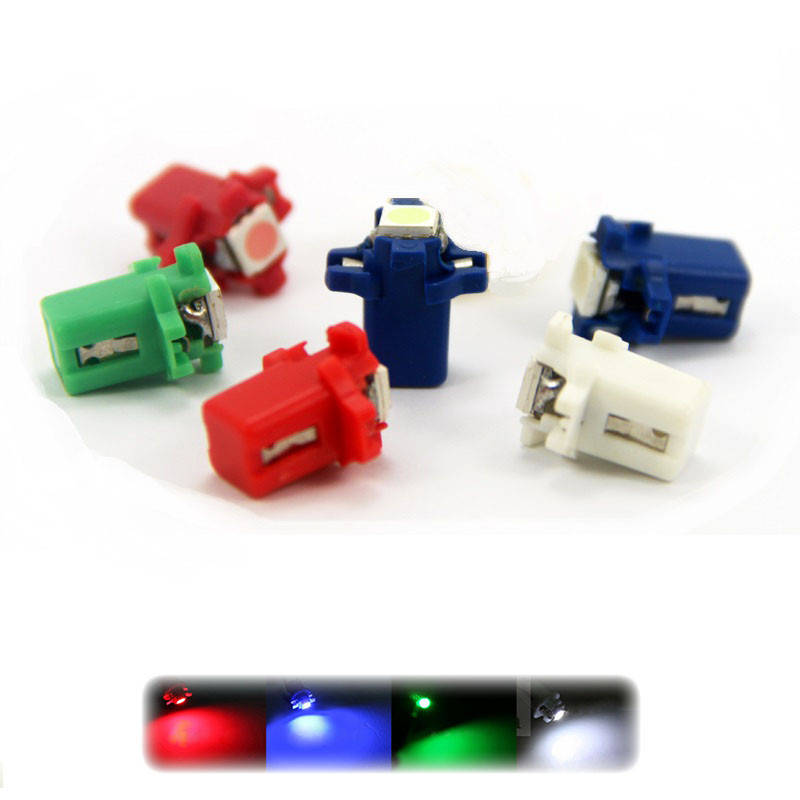 

Led лампы T5 B8.3D 1SMD 5050 (Белый/Синий/Красный/Зеленый) для подсветки приборной панели