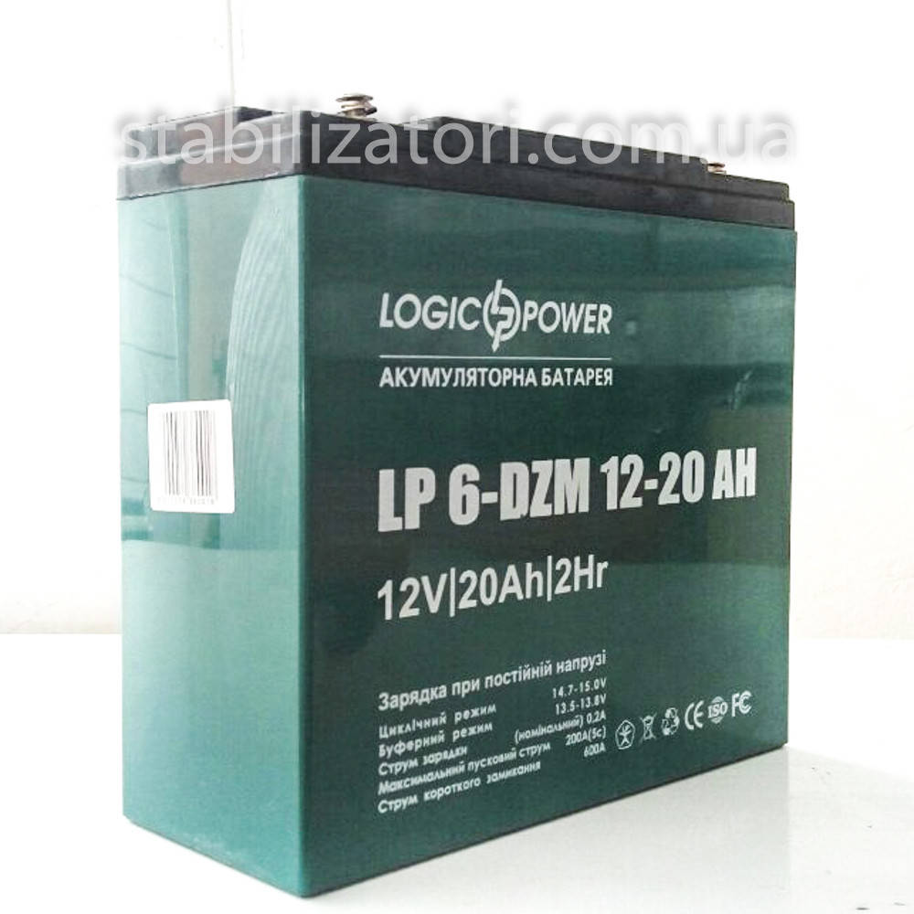 

LogicPower LP 6-DZM-20- 12В - 20А/ч тяговый аккумулятор - для электровелосипеда