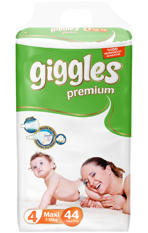 

Подгузники детские Giggles Premium 4 Maxi 7-18 кг 44 шт., Белый