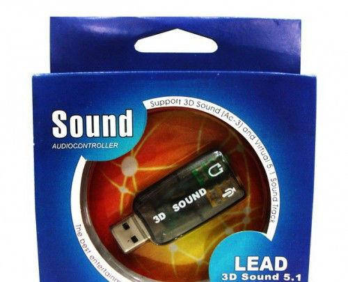 

USB Звуковая карта, 5.1 3D sound