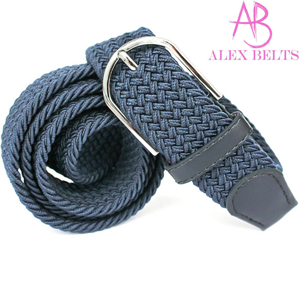 

Ремень плетенка резинка на шпеньке (синий) 35 мм - купить оптом в Одессе