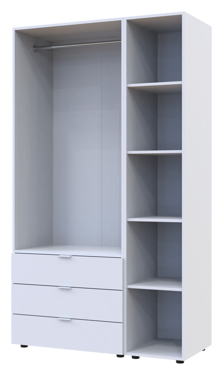 Комплект Doros Гелар з Етажеркою Білий 2 ДСП 115.7х49.5х203.4 (42005029) 6