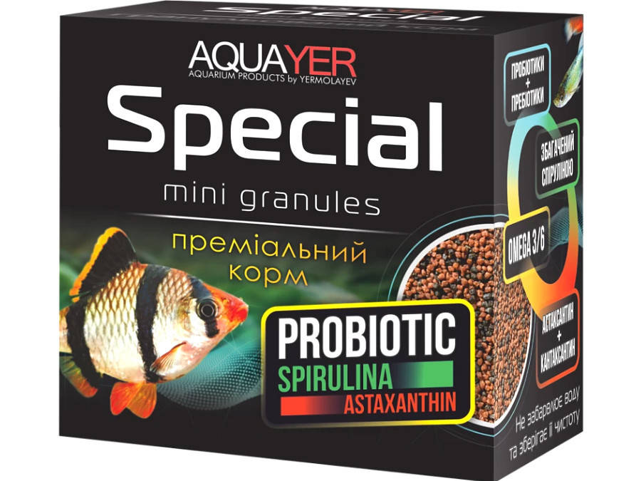 

Корм для аквариумных рыб Aquayer Special Mini Granules в гранулах