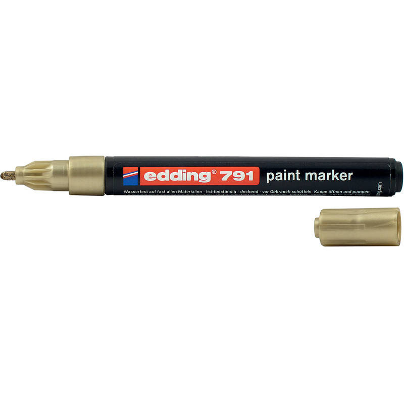 

Маркер Paint e-791 1-2 мм круглый золотой, edding, 791 зол