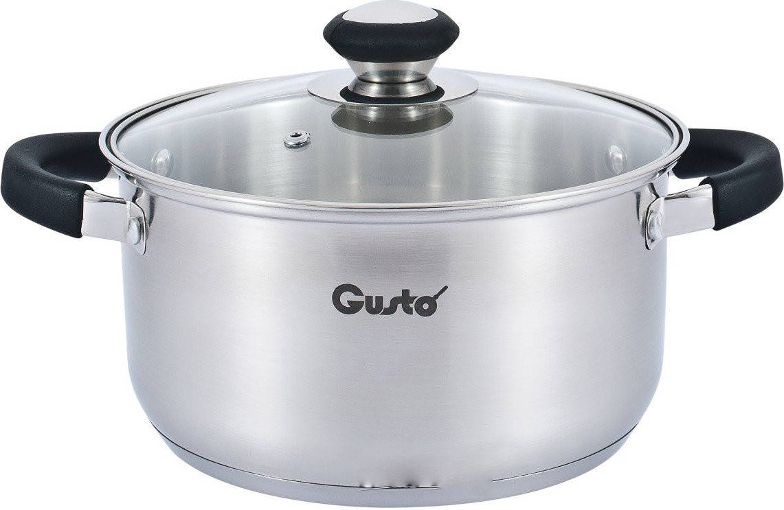 

Кастрюля со стеклянной крышкой Gusto GT-1104-22 22 см 4.2 л