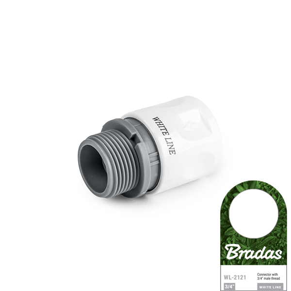 

Коннектор для шланга STANDARD с наружной резьбой 3/4" - WHITE LINE, WL-2121 Польша