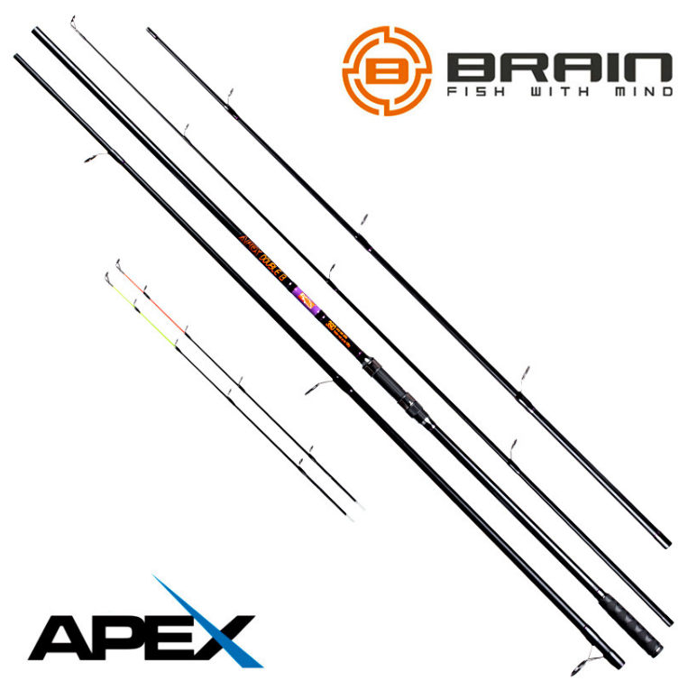 

Удилище Карп фидер Brain Apex Double 3.90 m 3.5 lbs/max 150g, Белый