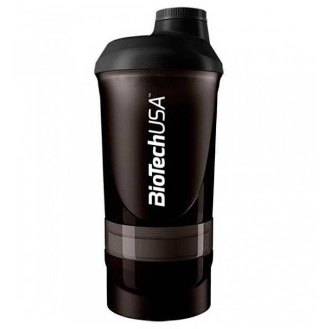 

Шейкер спортивный BioTech Wave + 3 in 1 (500 ml, Black)