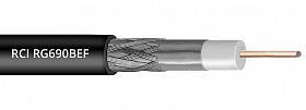 

Кабель коаксиальный RG690BEF сталь омеднённая 90%, черный наружный (100м)