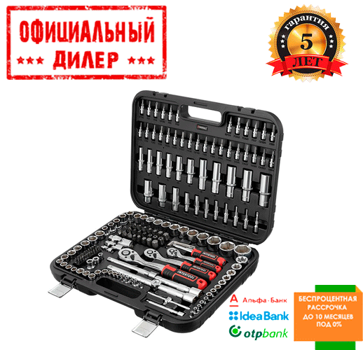 

Набор инструментов 1/2" & 3/8" & 1/4", 171ед., Cr-V STORM INTERTOOL ET-8171