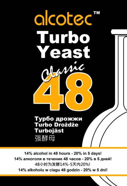 

Сухие спиртовые турбо дрожжи Alcotec 48 Classic Turbo
