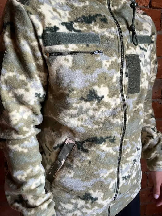 

Боевая Флисовая кофта-куртка ЗСУ ПИКСЕЛЬ флиска тактическая, Оливковый