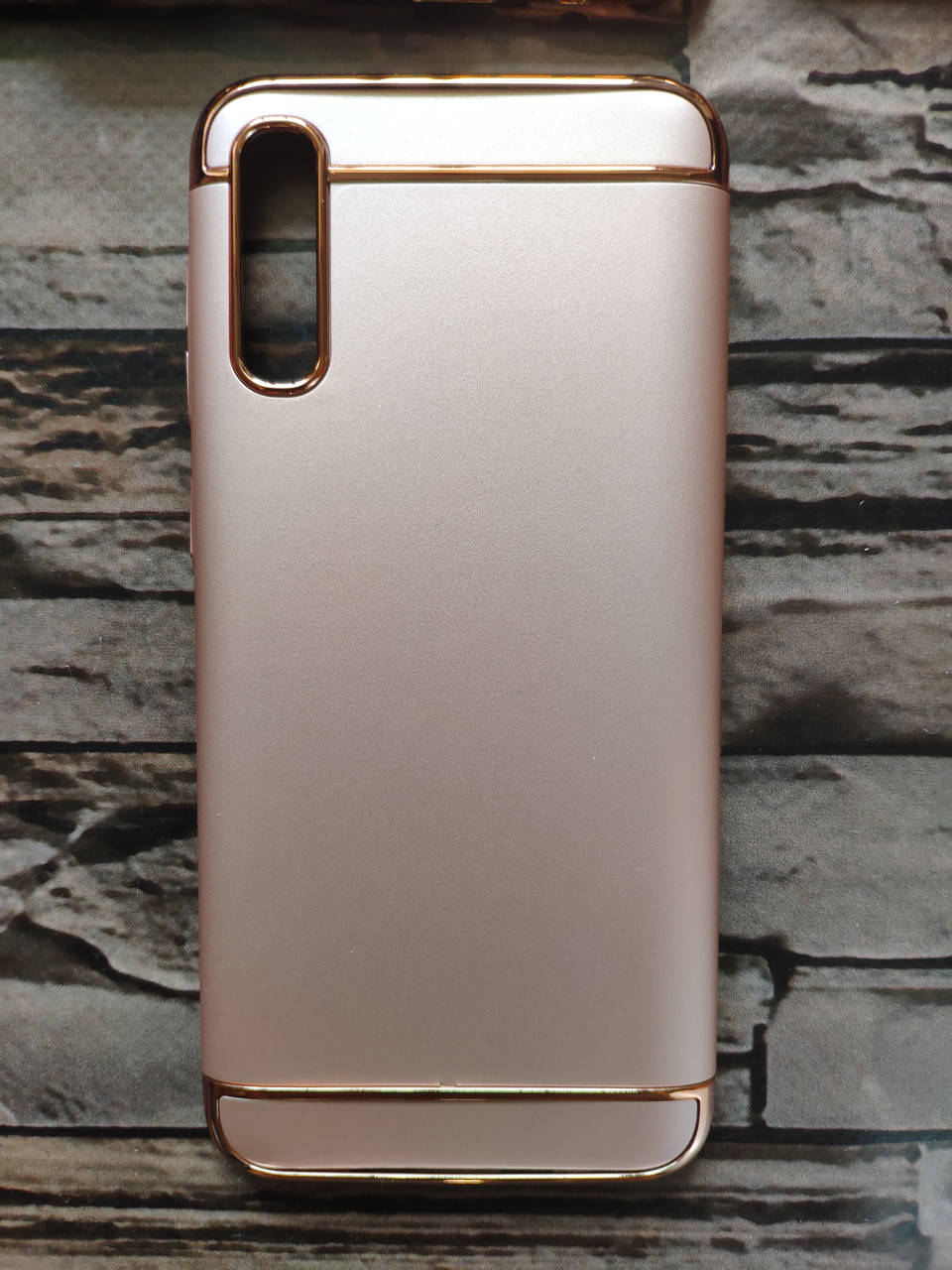 

Чехол с золотыми вставками для Samsung A50 2019 / A505F (5 цветов) розовый