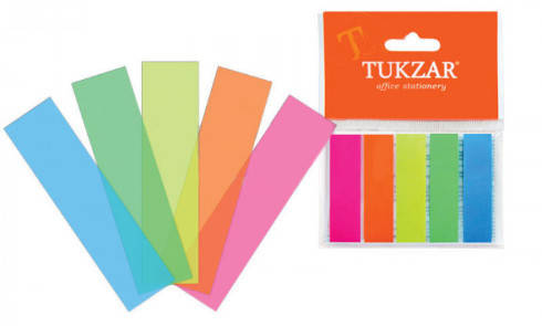 

Разделители страниц стикеры 5 цветов, 25 шт, 44 х 12 мм Tukzar TZ-3432