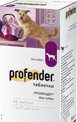 

Таблетки Профендер для собак 6 шт на 10 кг Bayer