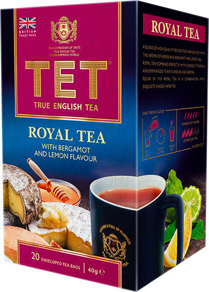 

Черный чай с бергамотом и лимоном ТЕТ Royal Tea 20 пакетиков