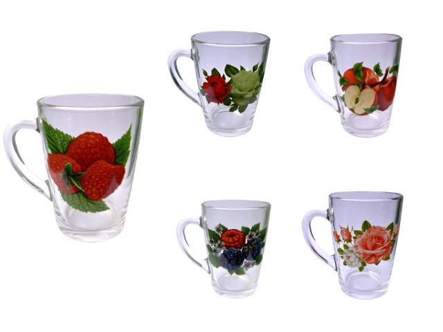 

Кружка Капучино стекло 300мл. Ассортимент