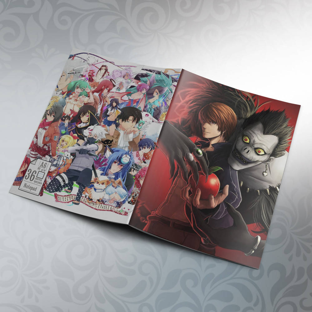 

Блокнот Аниме А6 на скобе Death note 36 листов 08