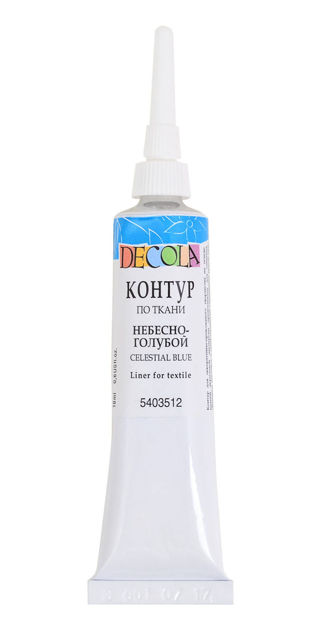 

Контур по ткани ДЕКОЛА, небесно-голубой, 18мл ЗХК