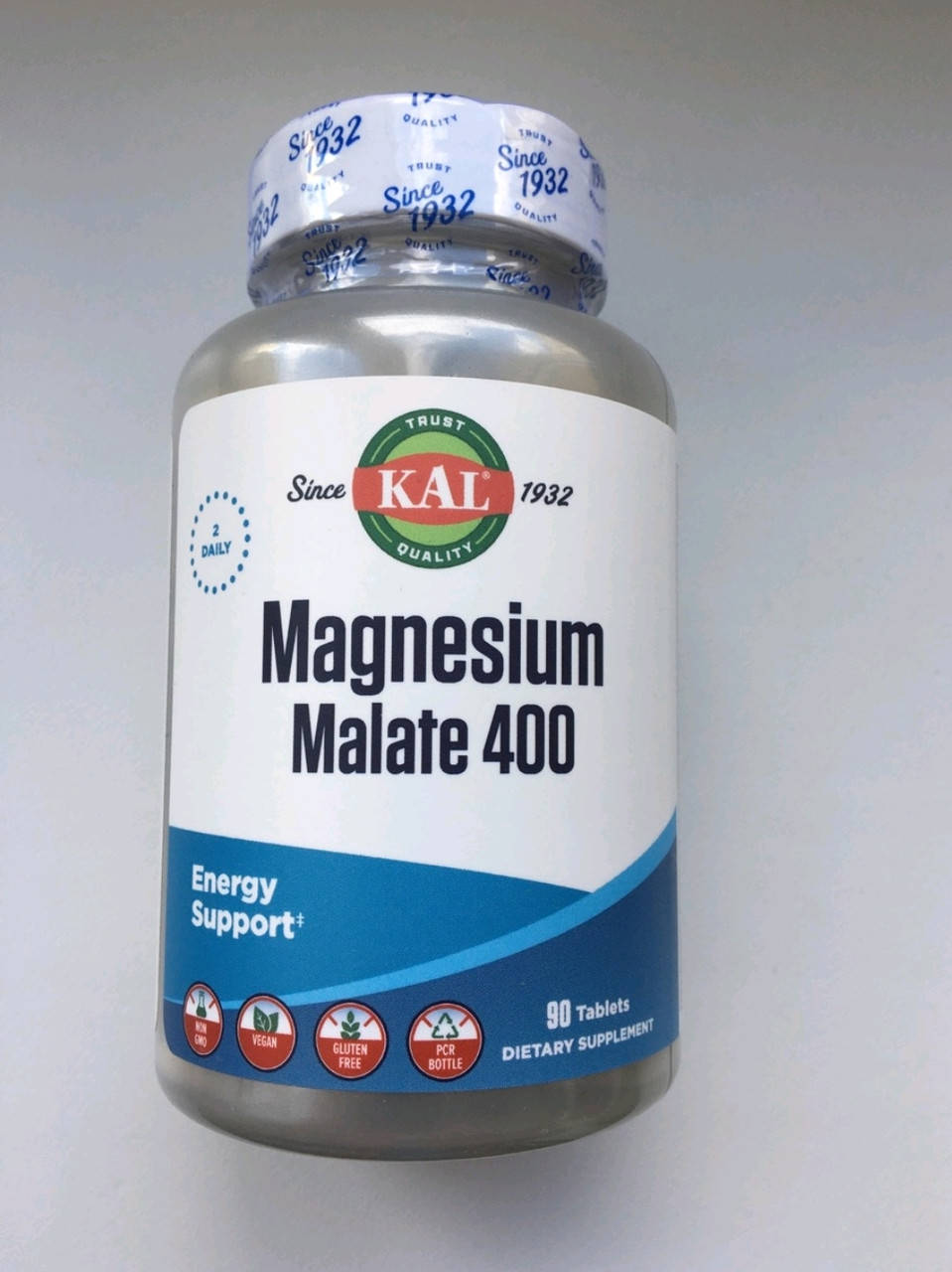 

Магний малат, Magnesium Malate, KAL, 400 мг, 90 таблеток