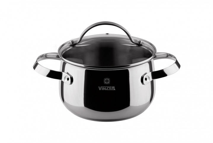 

Кастрюля с крышкой Vinzer Culinaire VZ-89166 18 см 2.4 л, Серый