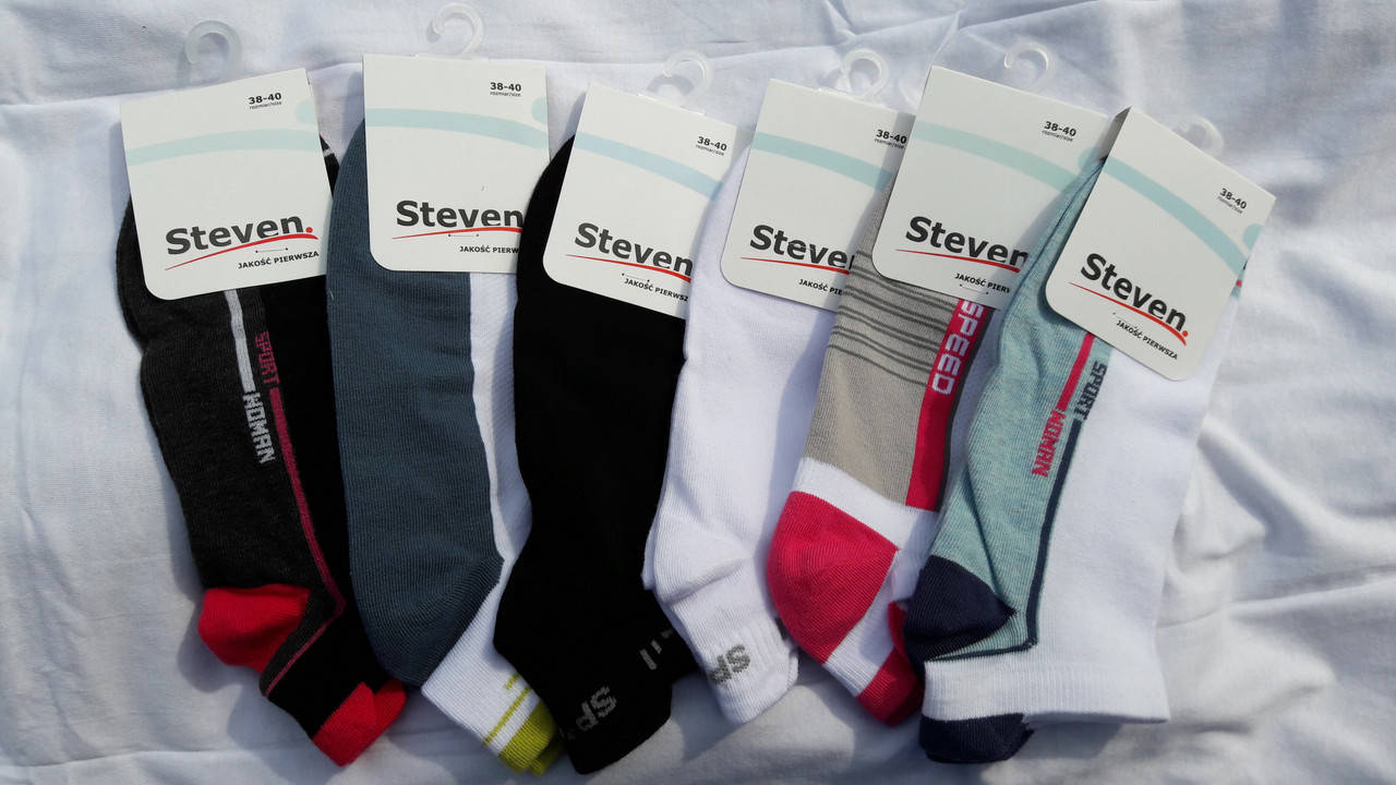 

Носки женские короткие Steven 050 спортивные 25 / M / 38-40, Разные цвета