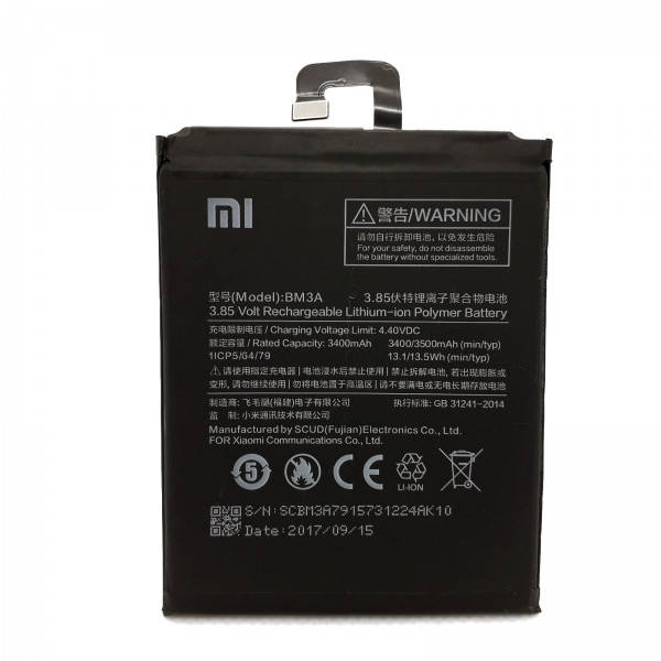 

Аккумулятор BM3A для Xiaomi Mi Note 3, Li-Polymer, 3,85 B, 3300 мАч, Original