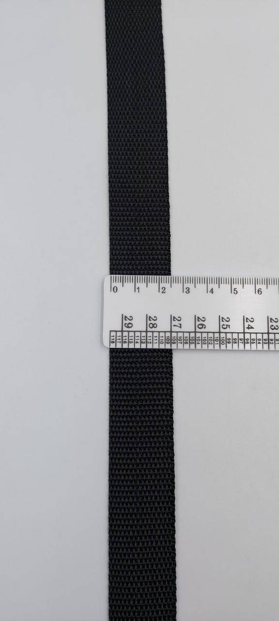 

Тесьма ременная, 25 мм , цвет черный