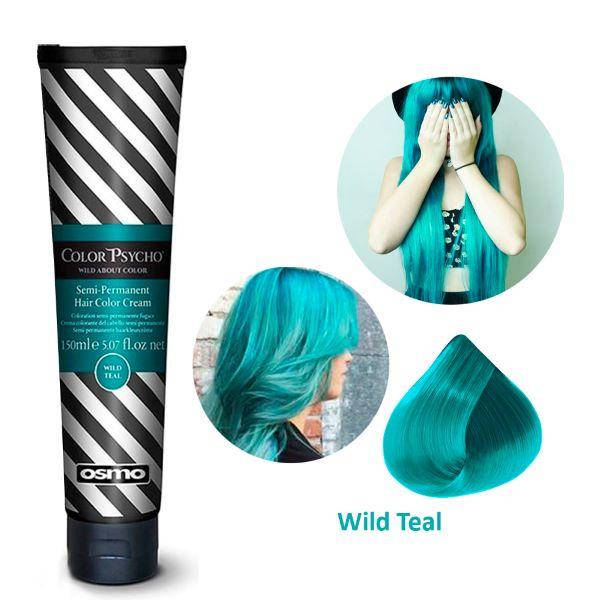 

Osmo Color Psycho. Прямой пигмент для яркого окрашивания волос, 150 мл. Wild Teal, дикий бирюзовый