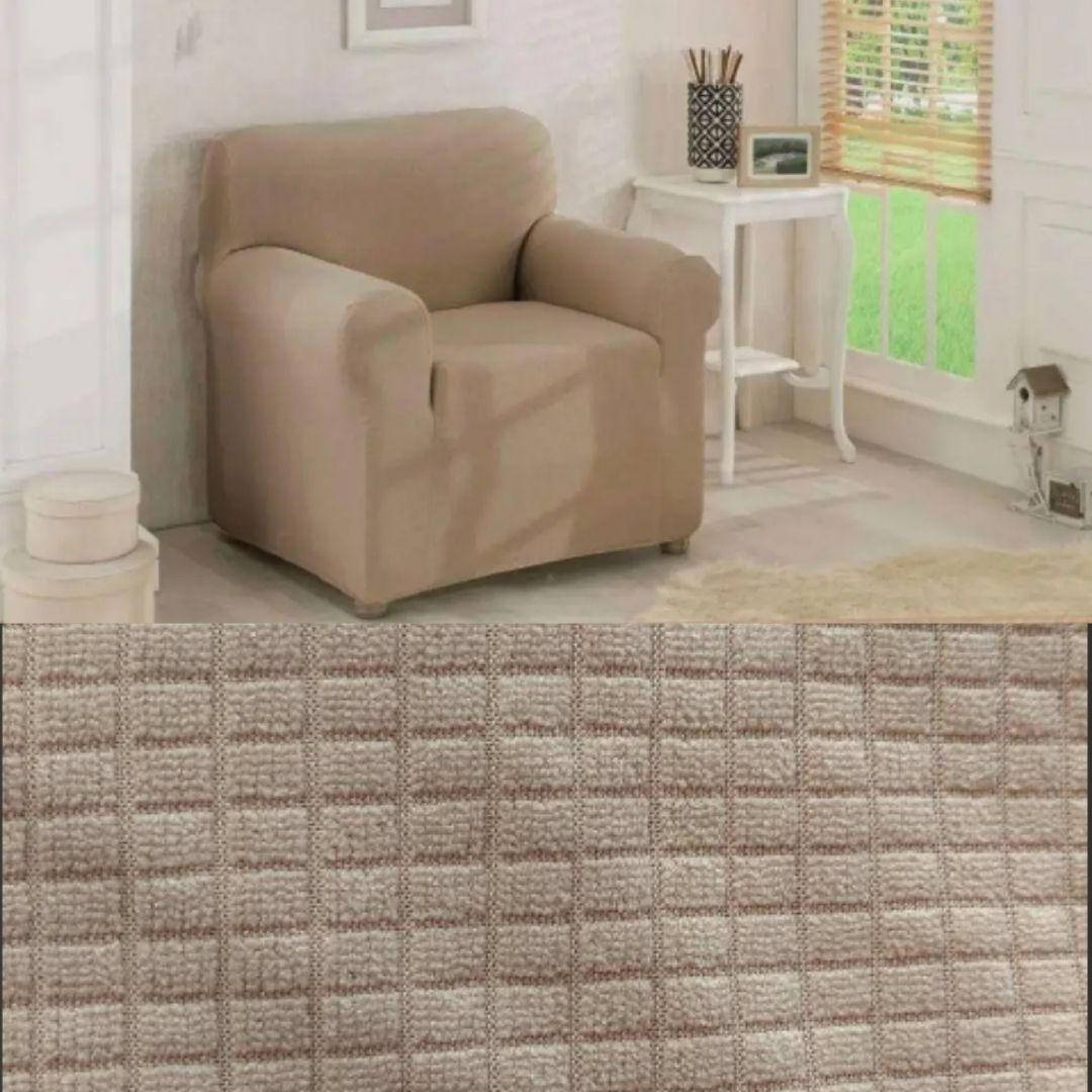 

Чехлы для кресел без юбки, натяжной чехол на кресло производства Турция однотонный Бежевый