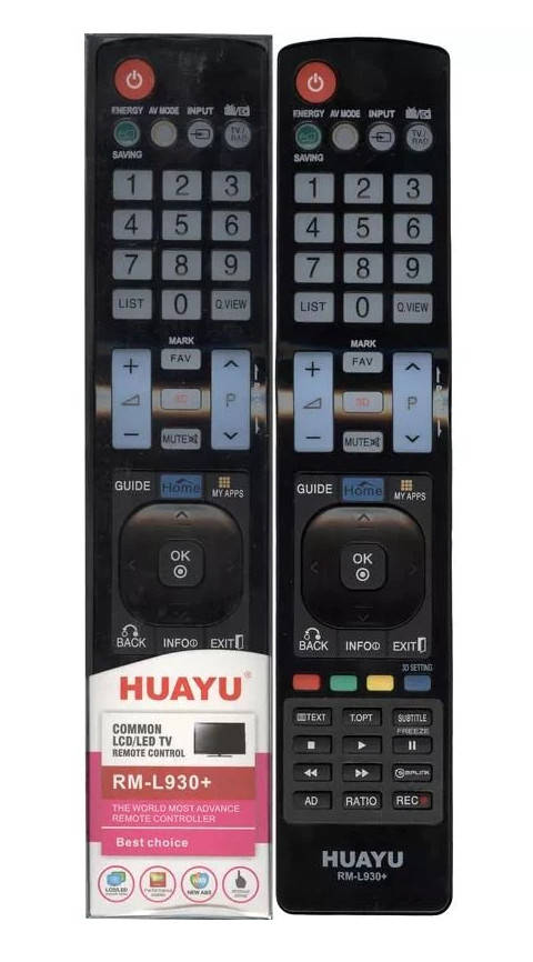 

Универсальный пульт HUAYU RM-L930+ для телевизоров LG, Черный